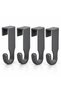 Multi-Purpose Practical Hanger Set of 4 Gray Door Hanger Organizer Hooks - 5