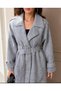 Women's Belted and Buttoned Oversized Long Cashmere Coat - 2