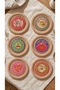 Retro Coffee Themed Set of 6 10 cm Bamboo Epoxy Coasters - 8