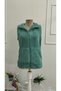 Women's Sleeveless Plush Jacket with Front Zipper Pockets - 5