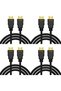 HDMI 2.0 4K @ 60Hz M/M PVC High-Speed HDMI Cable with 24K Gold Plated Connector and Ethernet, 3D Video Support for Projectors, Computers, LED TV and Game consoles MADE IN TAIWAN PACK OF 4 (1.8 Meter)