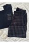 Men's Plaid Detailed Biskelet Collar Long Sleeve Cotton Pajama Set - 4