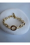 Gold Color Zircon Stone Bracelet (19 cm)