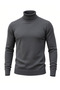 Men's Half-Throat Sweater Turtleneck Stretchy Fabric Regular Fit Knitwear - 6