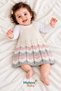 Baby Girl Set Knitted Dress Tshirt Set of 2 Striped Colorful Knitwear Salopet 3 6 9 12 Months - 2