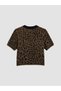 Brown Leopard Patterned Women's Knitwear Cardigan - 6