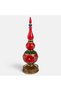 DECOR POLYR GLOBURI ROSU VERDE28CM - 2