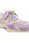 Girls' Silvery Velcro Flower Lace-Up Easy-On Stylish Comfortable Sneaker - 6