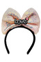 Silver Love Written Powder Pink Bow Crown with Led Lights and 3 Different Functions 20X17 cm - 2
