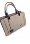 Special Design Women's Handbag with Heart Label Accessory (Black / Cream) - 3