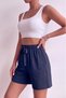 Women's Viscose Elastic Waist Ribbon Comfortable Fit Shorts - 5