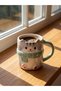 Ceramic Mug with Mixed Cat Figures 420 ml (W6) - 2