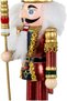 Christmas Ornament Lead Soldier Nutcracker Claret Red-Gold 25 Cm. - 2