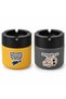 2-Piece Printed Glass Ashtray 9 cm Height × 8 cm Width - 2