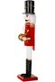 Christmas Ornament Lead Soldier Nutcracker Ringing Bell Red-White 50 Cm. - 4