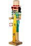 Christmas Ornament Lead Soldier Nutcracker with Surfboard Blue-Yellow 38 Cm. - 3