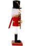 Christmas Ornament Lead Soldier Nutcracker with Trumpet Red-White 25 Cm. - 4