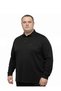 Black Plus Size Men's Pique Sweatshirt