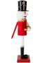 Christmas Ornament, Lead Soldier Nutcracker Ringing Bell Red-White 38 Cm. - 4