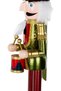 Christmas Ornament Lead Soldier Nutcracker Playing the Tampet Claret Red-Green 60 Cm. - 2