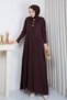 Women's Skirt with Ruffles and Net Pattern, Mercerized Knitwear Dress - 4