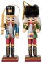 Christmas Ornament Lead Soldier Nutcracker 4-Pack Claret Red-Gold 13 Cm. - 3