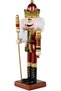Christmas Ornament Lead Soldier Nutcracker Claret Red-Gold 25 Cm. - 3