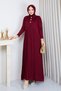 Women's Skirt with Ruffles and Net Pattern, Mercerized Knitwear Dress