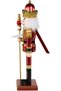 Christmas Ornament Lead Soldier Nutcracker Claret Red-Gold 30 Cm. - 4