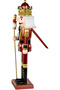 Christmas Ornament Lead Soldier Nutcracker Claret Red-Gold 38 Cm. - 4