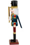 Christmas Ornament Lead Soldier Nutcracker with Sword Claret-Red-Blue 38 Cm. - 4