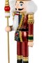 Christmas Ornament Lead Soldier Nutcracker Claret Red-Gold 30 Cm. - 2