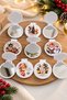 New Year's Themed 3-Piece Printed Bag Size Mini Decorative Mirror (3 Random Different Candles Will Be Sent) - 3