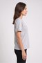 Women Crew Neck Short Sleeve Plain T-Shirt, Grey - 3