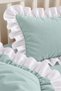100% Cotton Ruffled Baby Duvet Cover Set Green - 2