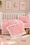 100% Cotton Ruffled Baby Duvet Cover Set Pink