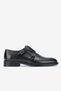 Men's Leather Double Buckle Classic Shoes – Black