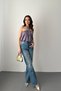 Women's Lilac Halter Neck Satin Sleeveless Blouse with Metal Buckle Detail - 3
