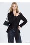 Esvab • Modern & Distinctive Double-Breasted Roba Collar Belted Blouse
