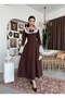 Ruyn Broş Detaylı Elbise - 8