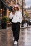 Vertical Design Hooded Sweatshirt and Sweatpants Set - 2