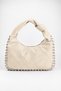 Women's Acacia Suede Handbag with Rivet and Knot Detail, Medium Size, Zipper Closure. - 2