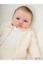 Ruffled Knitwear Cardigan with Bow on the Back, Baby Collar Bodysuit and Leggings 3-Piece Baby Girl Set - 7