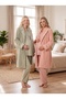 New Season Powder Shawl Collar Winter Buttoned Breastfeeding Feature Design Long Sleeve Maternity Pajama Set 3-Piece Set - 5