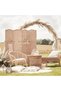 Taupe Draping Fabric Wedding Backdrop - 4