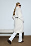 Third Women's Fur Long Coat Ecru - 4