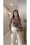 Crew Neck Cashmere Knitwear Bodysuit - 2