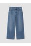 Nevavm with a Difference Lcw Curve Blue Denim Straight Wideleg High Waist Wide Leg Women's Jean Pants - 3