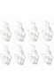 Self Adhesive Wall Hook Set, 8 Pieces Plastic Clips - 6