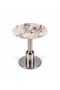 Modern Side Table with Ceramic Top and Metal Base - 2